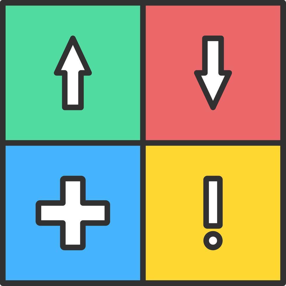 Swot Analysis Line Filled Light Icon vector