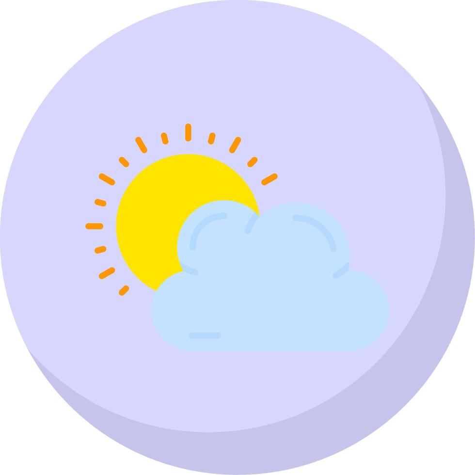 Weather Glyph Flat Bubble Icon vector