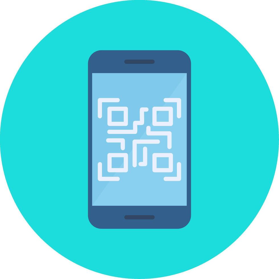 Smartphone Qr Code Vector Icon