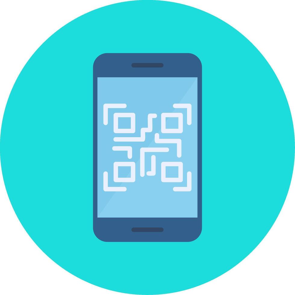 Smartphone Qr Code Vector Icon