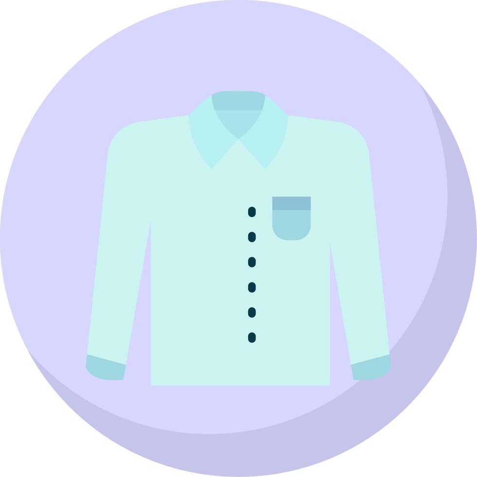 Formal shirt Glyph Flat Bubble Icon vector