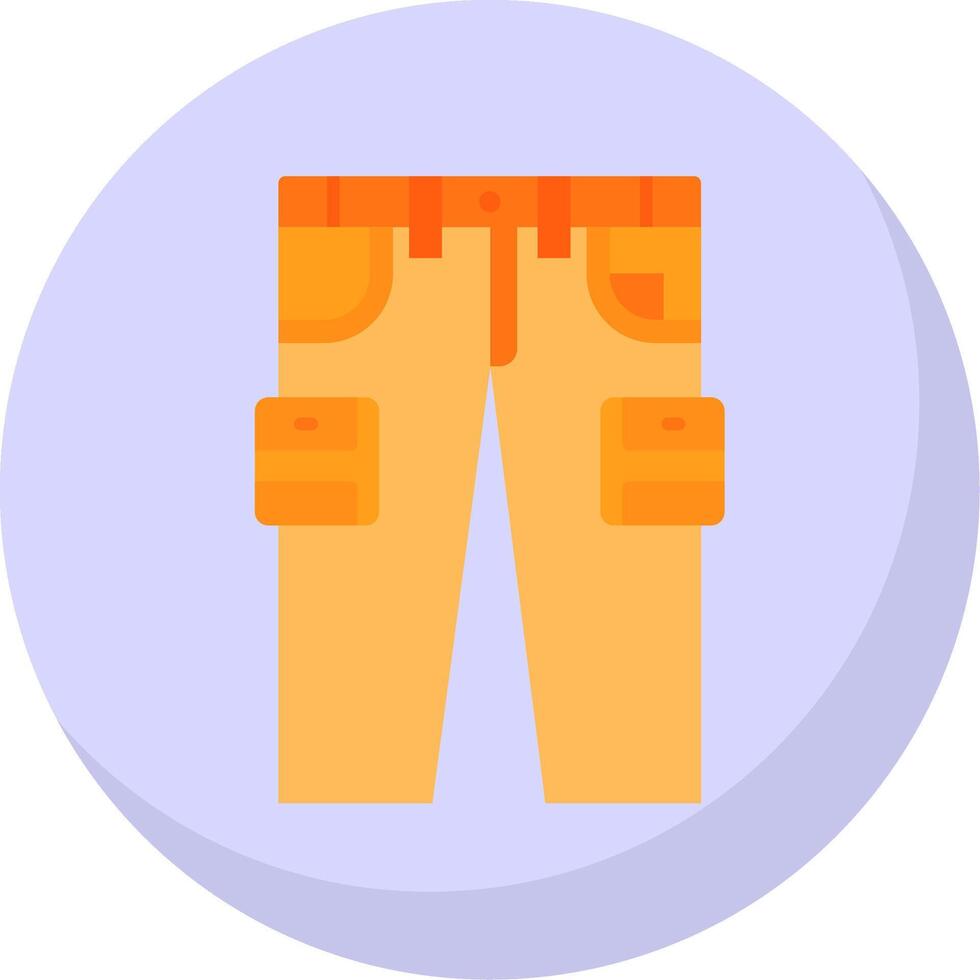 carga pantalones glifo plano burbuja icono vector