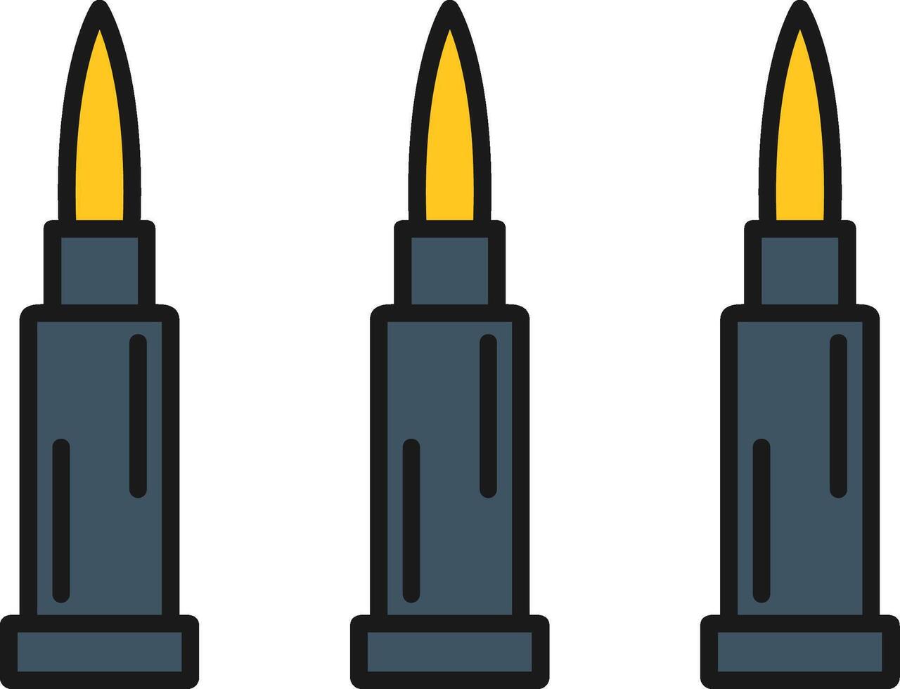 Bullets Line Filled Light Icon vector