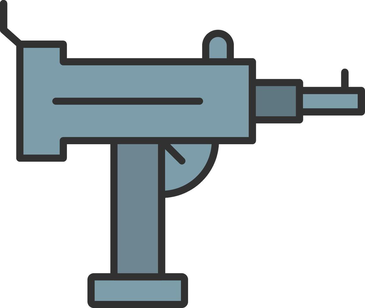 uzi línea lleno ligero icono vector