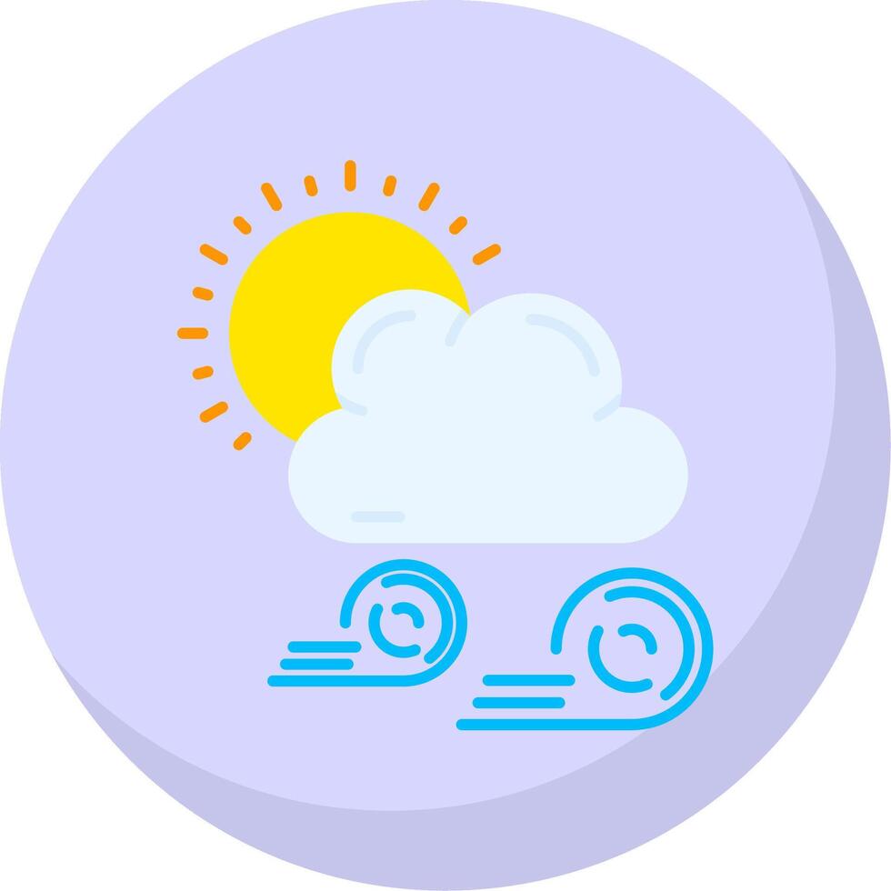 Weather Glyph Flat Bubble Icon vector