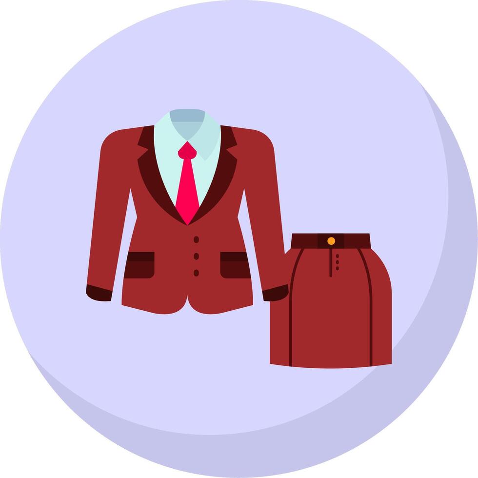 Women suit Glyph Flat Bubble Icon vector