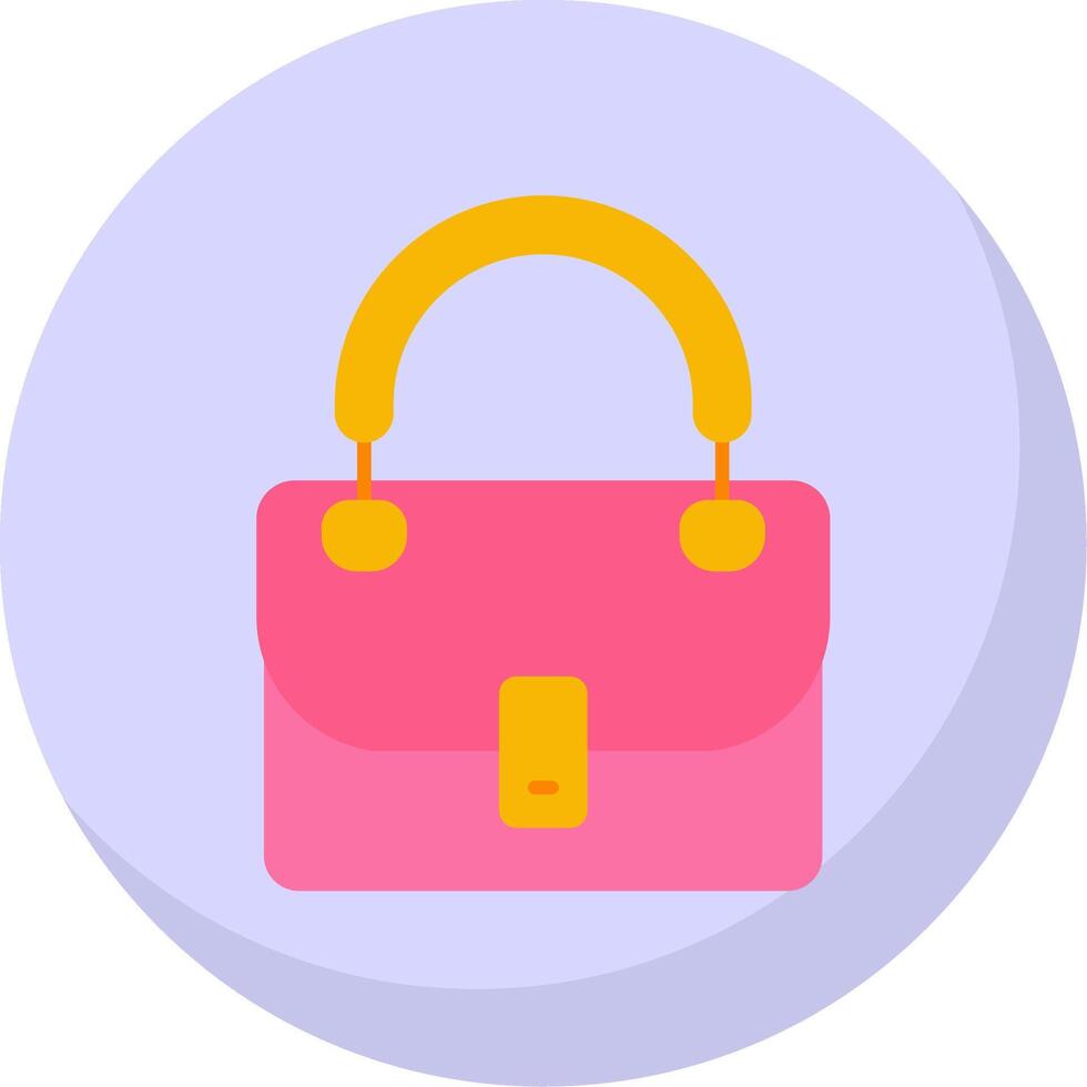 Purse Glyph Flat Bubble Icon vector