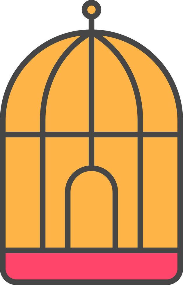 Circus Cage Line Filled Light Icon vector