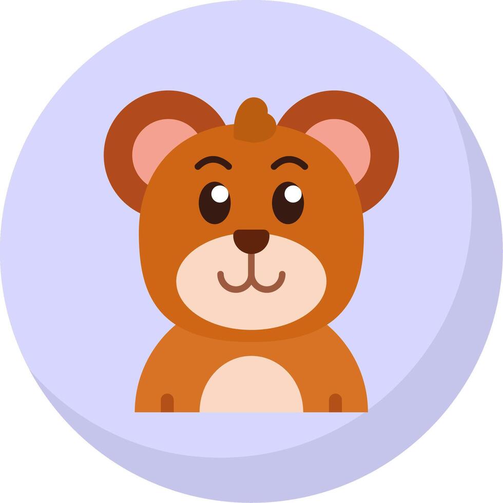 Smile Glyph Flat Bubble Icon vector