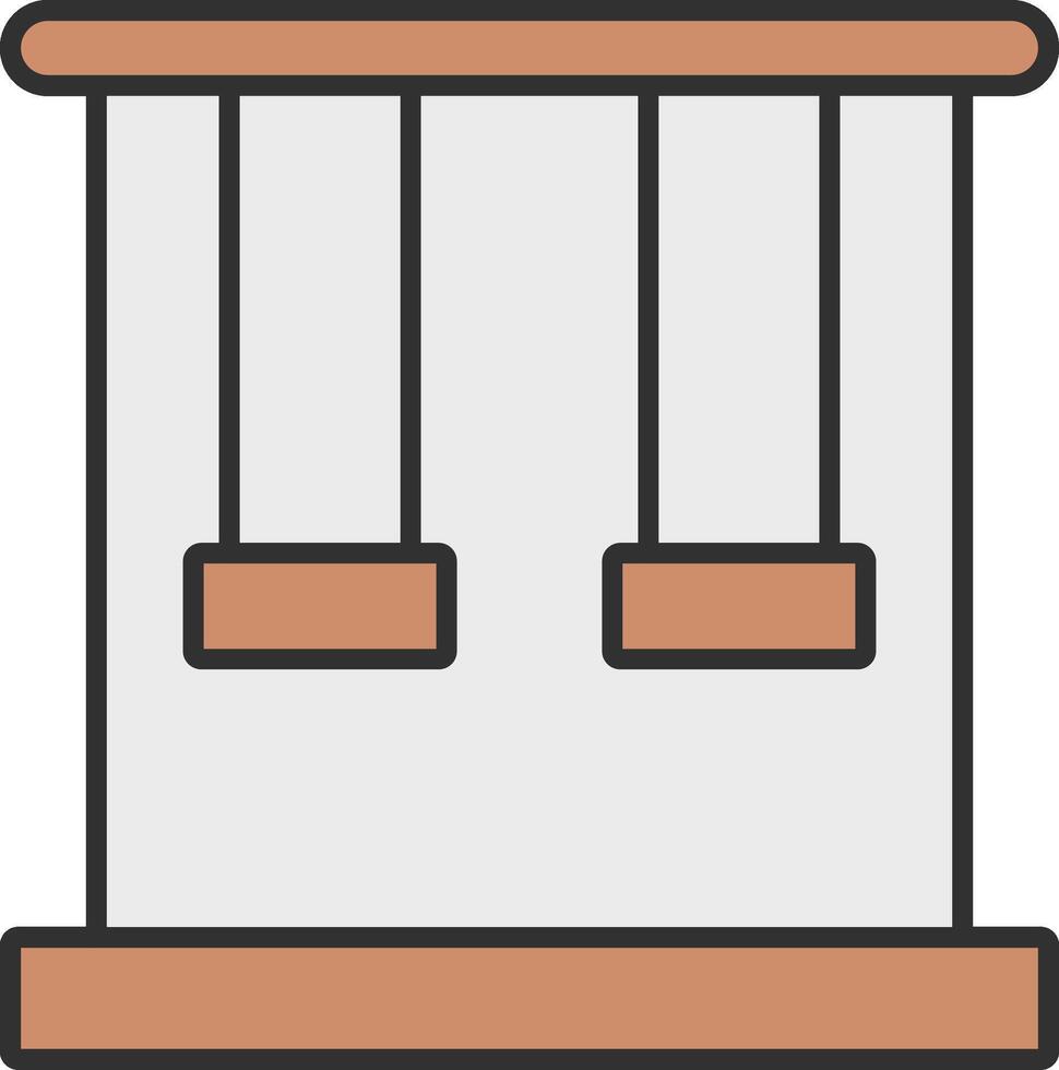 Trapeze Line Filled Light Icon vector