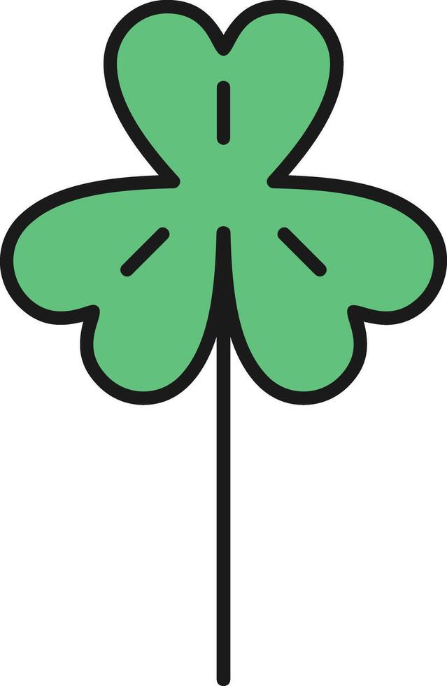Clover Line Filled Light Icon vector