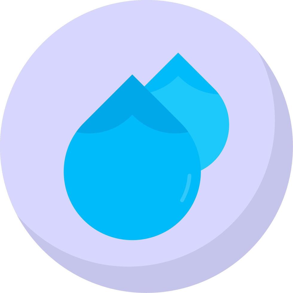 agua gotas glifo plano burbuja icono vector