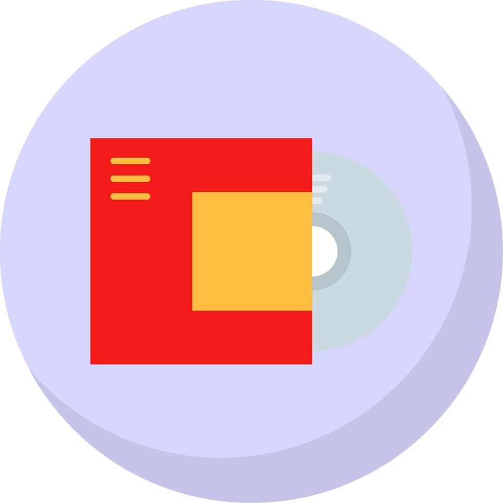 Disc Glyph Flat Bubble Icon vector