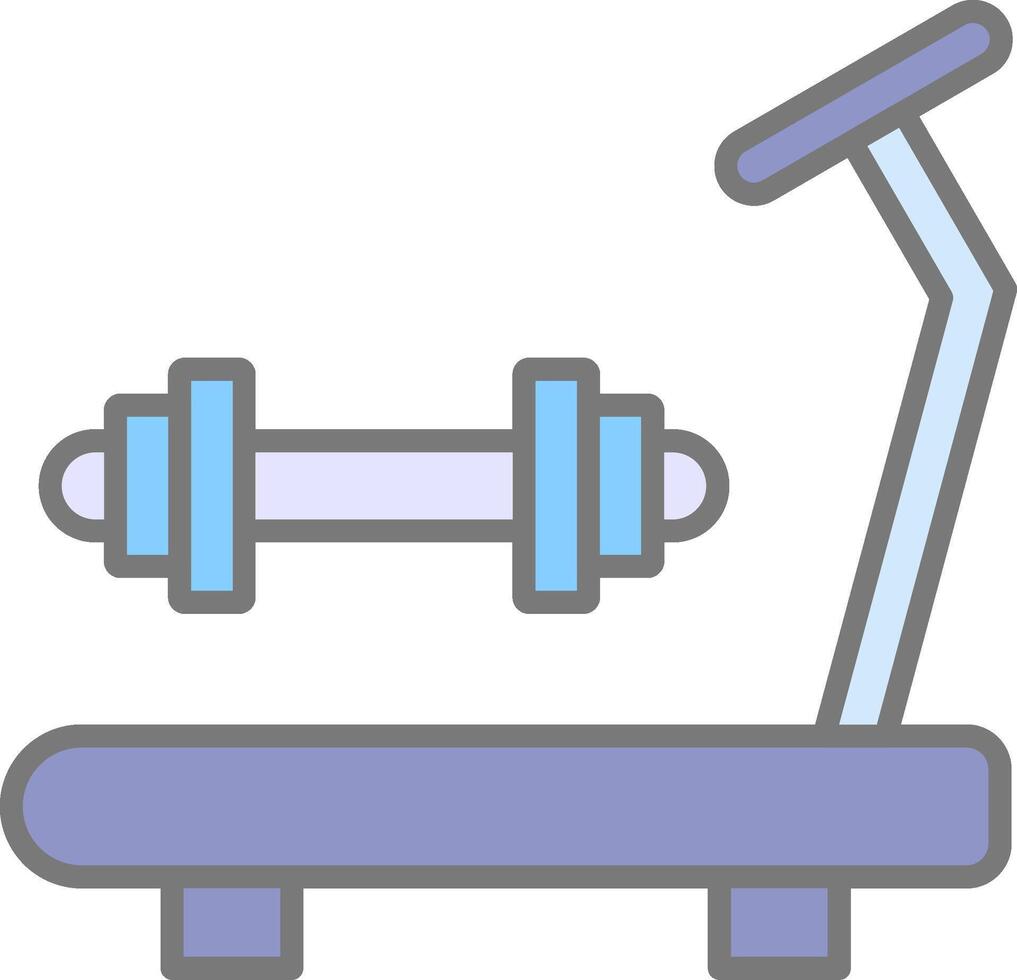 Gym Line Filled Light Icon vector