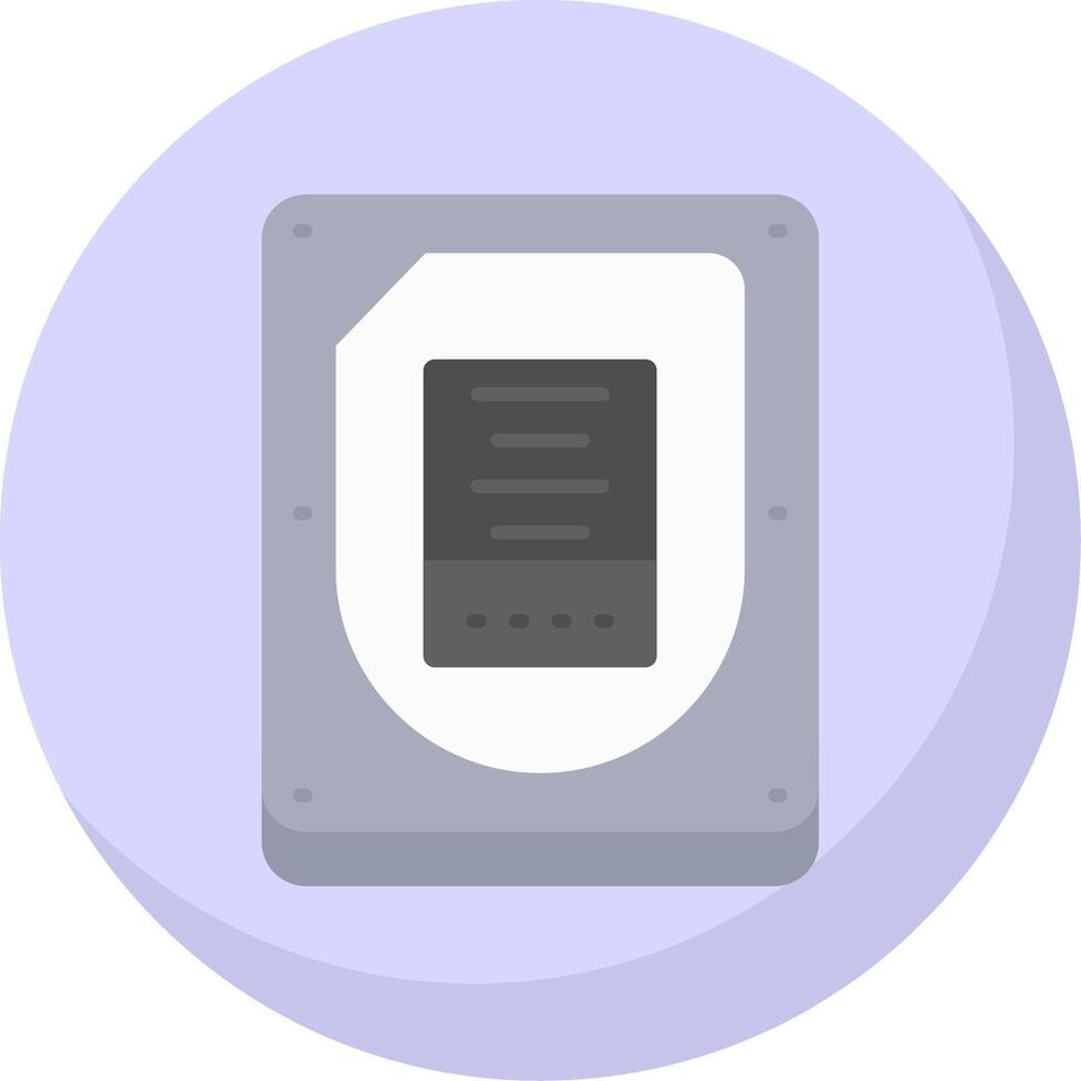 Disk Glyph Flat Bubble Icon vector