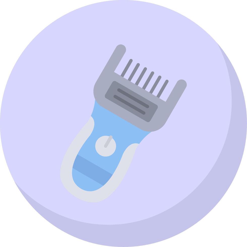 Trimmer Glyph Flat Bubble Icon vector