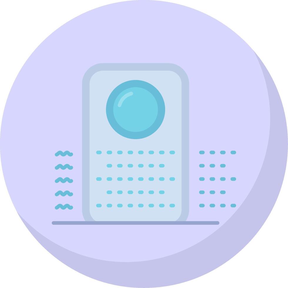 Purifier Glyph Flat Bubble Icon vector