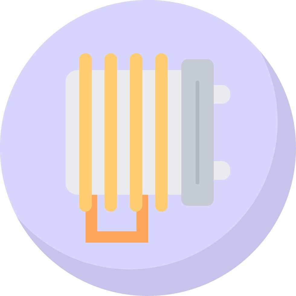 Heater Glyph Flat Bubble Icon vector
