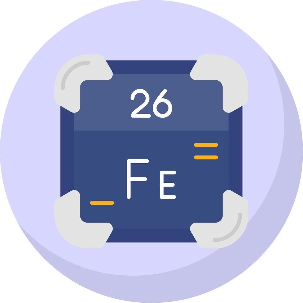 Iron Glyph Flat Bubble Icon vector