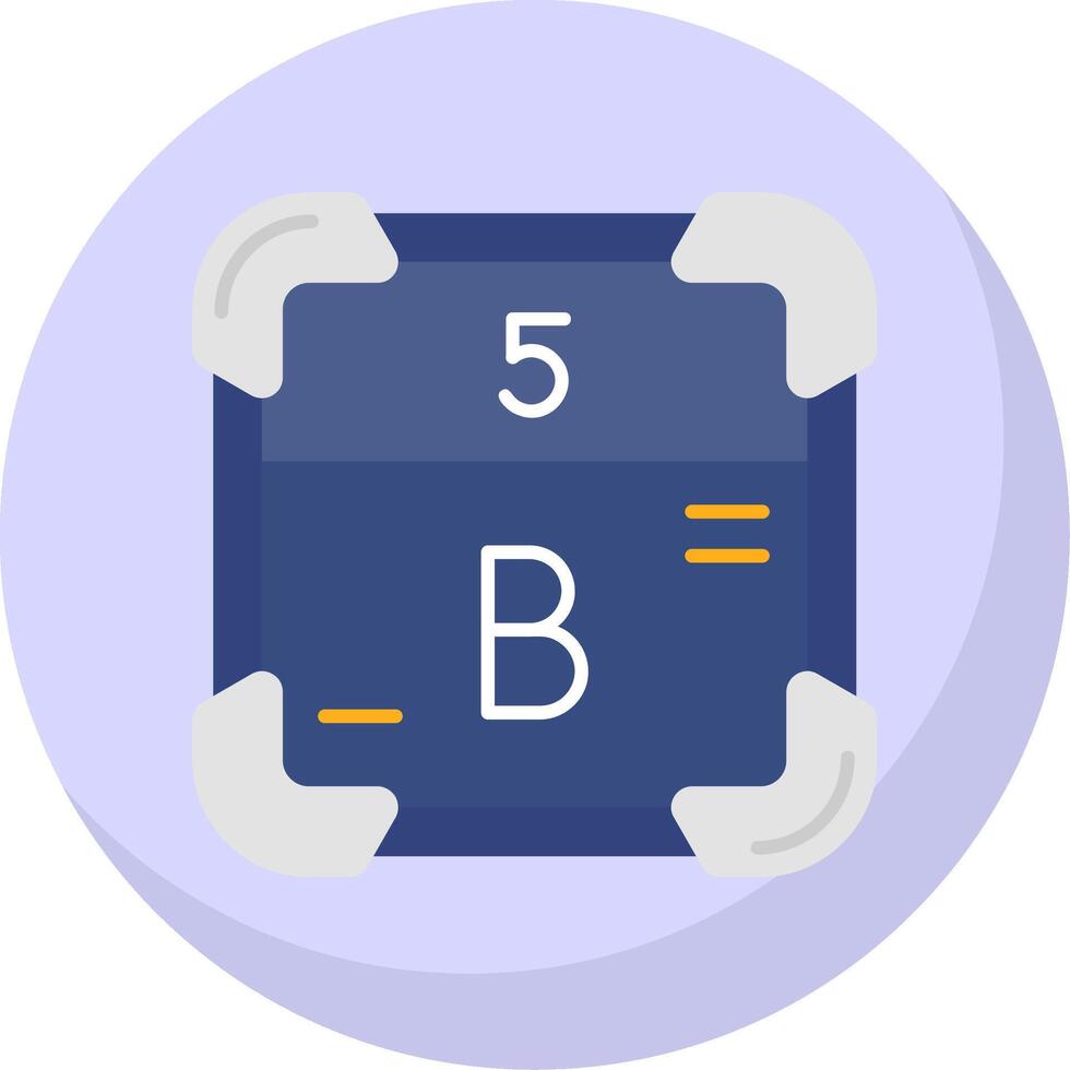 Boron Glyph Flat Bubble Icon vector