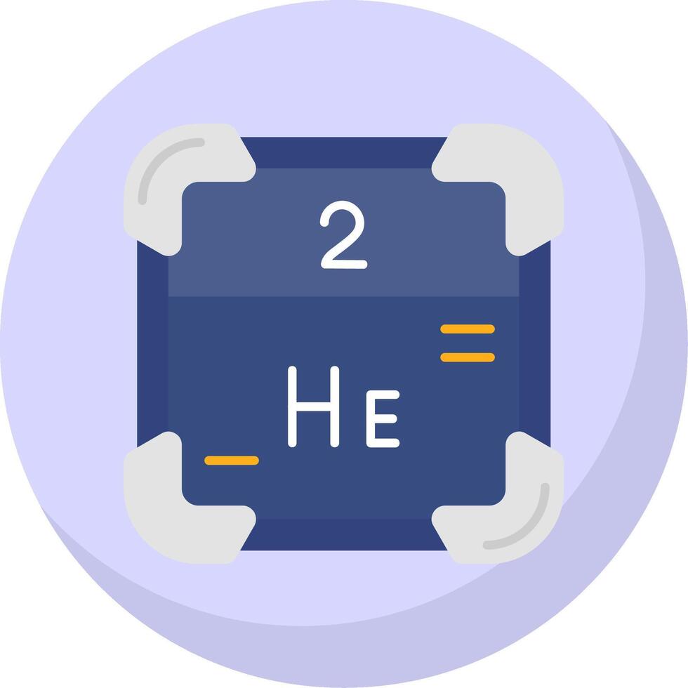 Helium Glyph Flat Bubble Icon vector