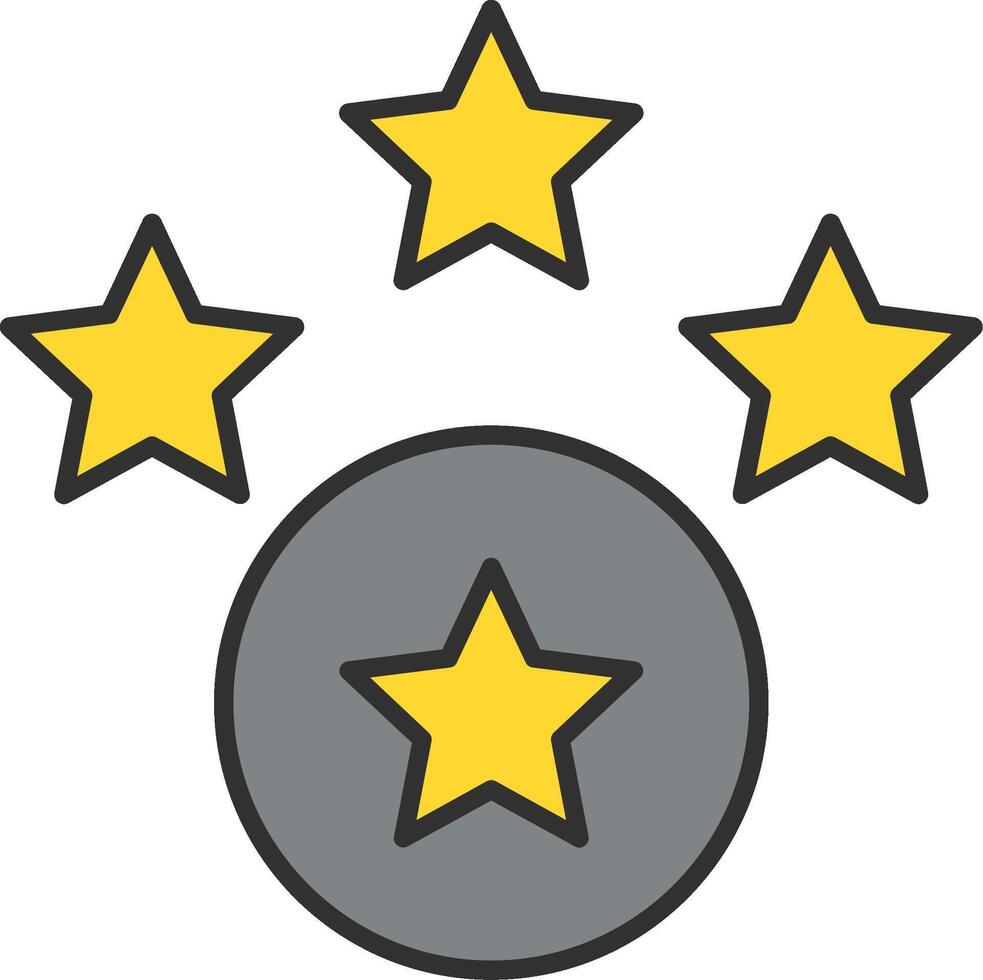 Rating Line Filled Light Icon vector