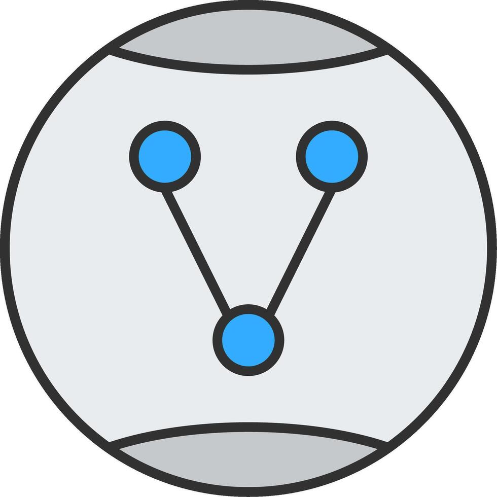 Share Option Line Filled Light Icon vector