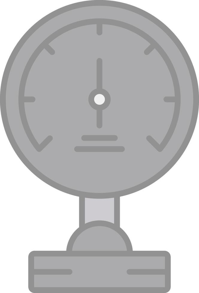 Pressure Meter Line Filled Light Icon vector