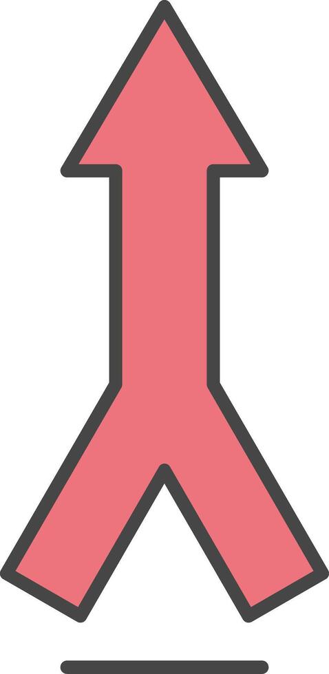 Merging Line Filled Light Icon vector