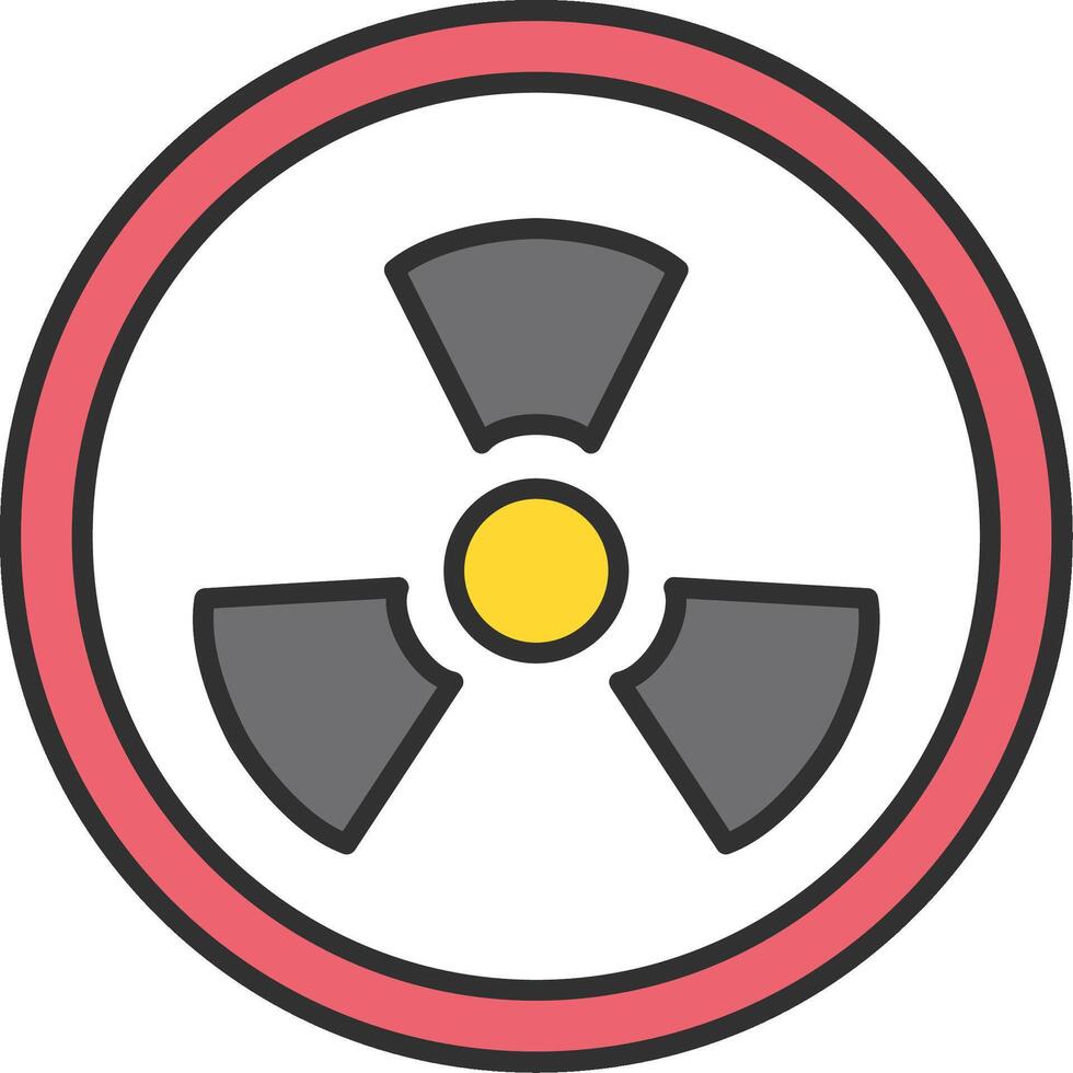 Radioactivity Line Filled Light Icon vector