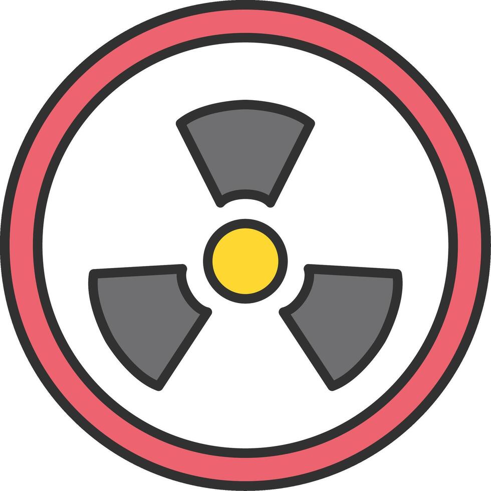 Radioactivity Line Filled Light Icon vector