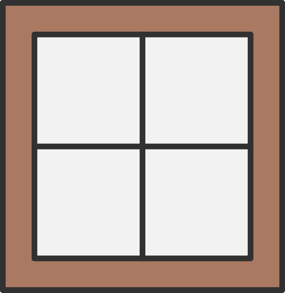 ventana línea lleno ligero icono vector