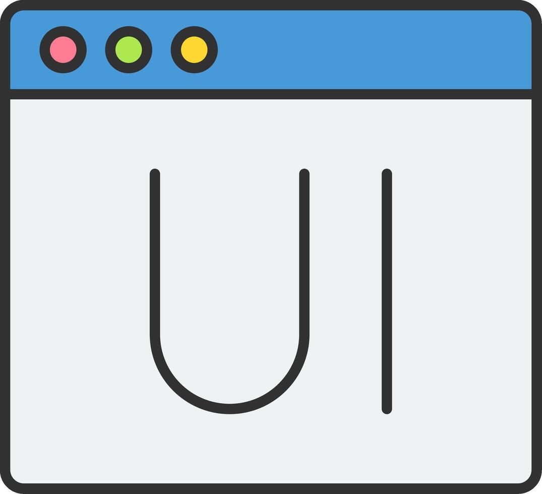 Ui Line Filled Light Icon vector