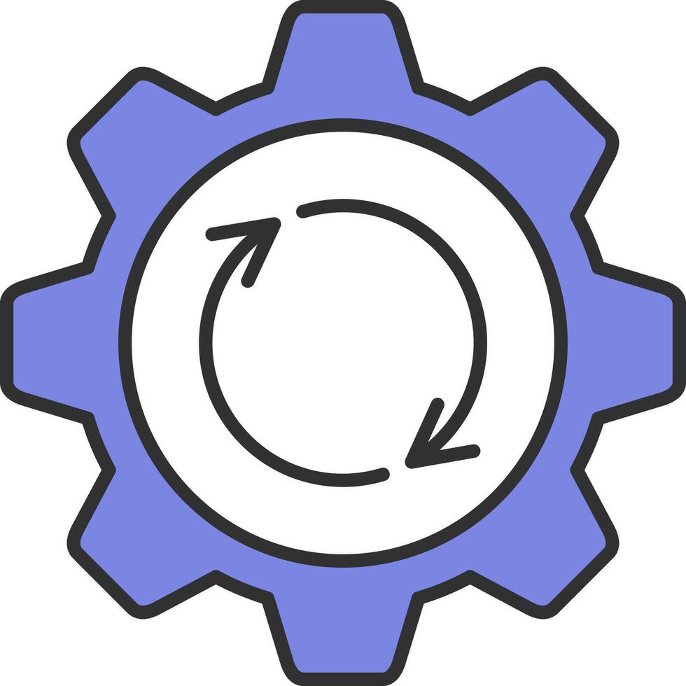 Recovery Line Filled Light Icon vector