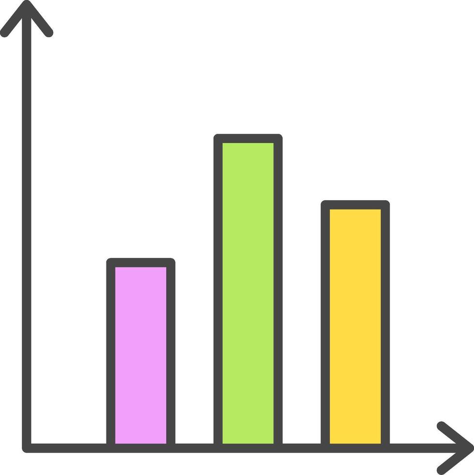 Prediction Line Filled Light Icon vector