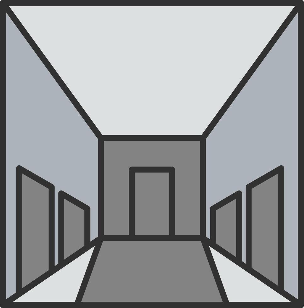 Hallway Line Filled Light Icon vector