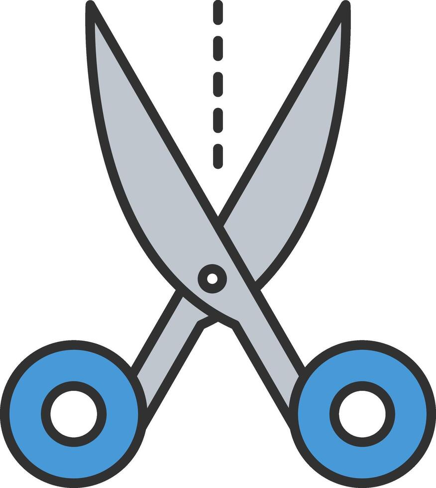 Scissors Line Filled Light Icon vector