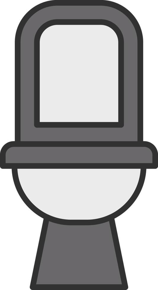 Toilet Line Filled Light Icon vector