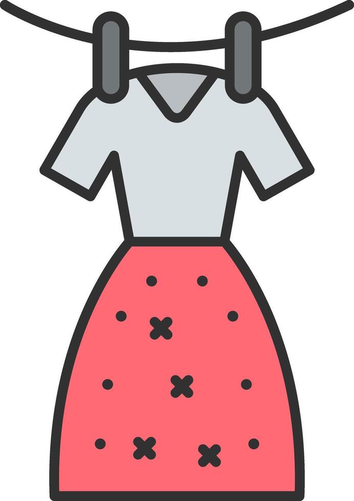 Pattern cloth Line Filled Light Icon vector