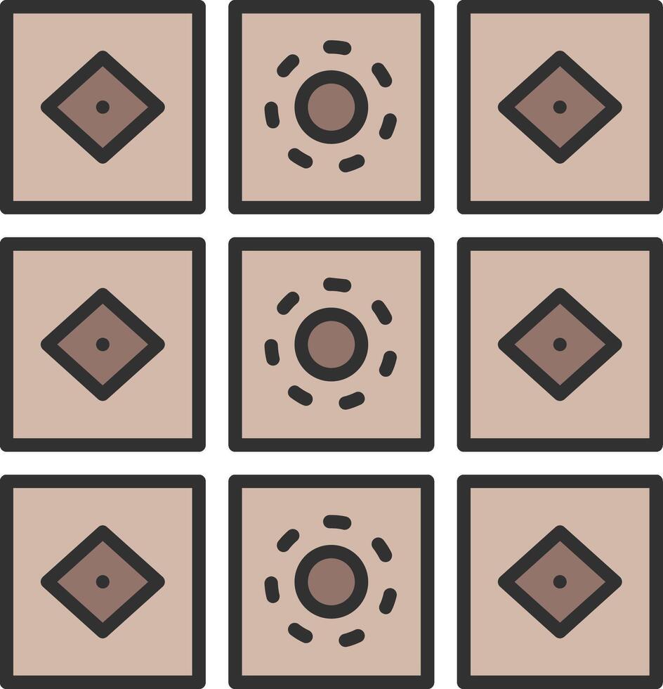 Tiles Line Filled Light Icon vector