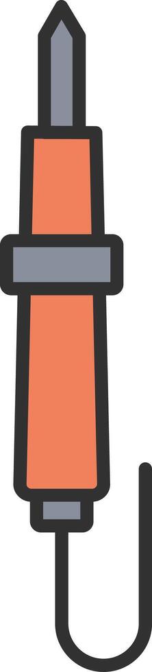 Soldering Line Filled Light Icon vector