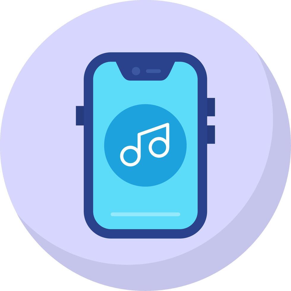 Music Glyph Flat Bubble Icon vector
