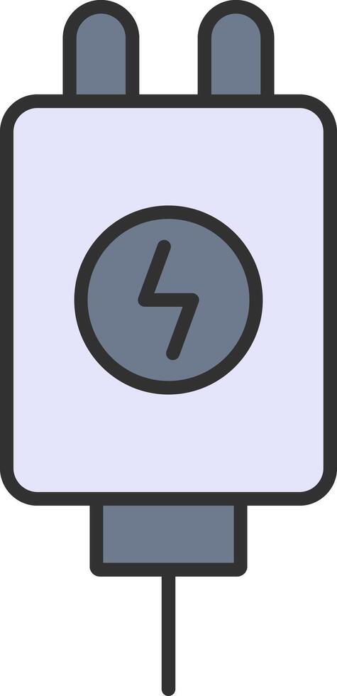 Adapter Line Filled Light Icon vector
