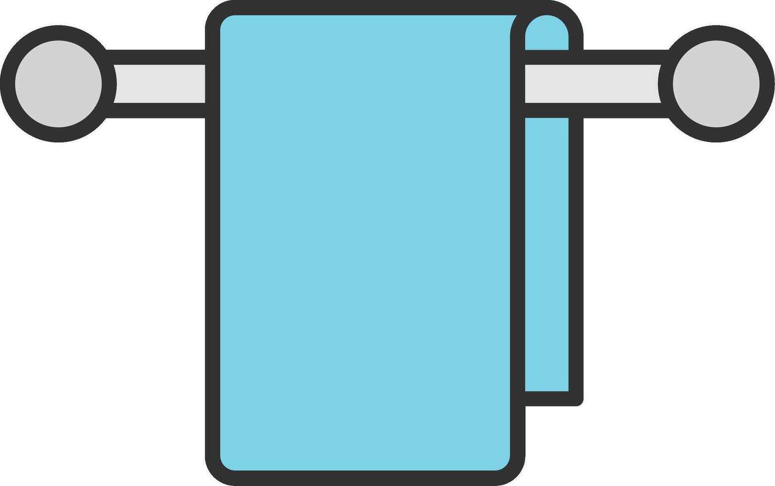 Towel Hanger Line Filled Light Icon vector