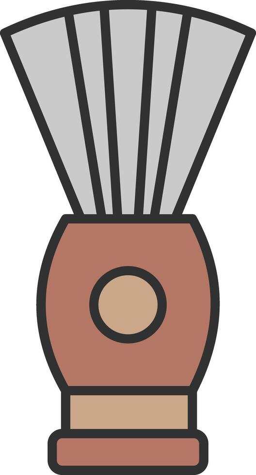 Shaving Brush Line Filled Light Icon vector