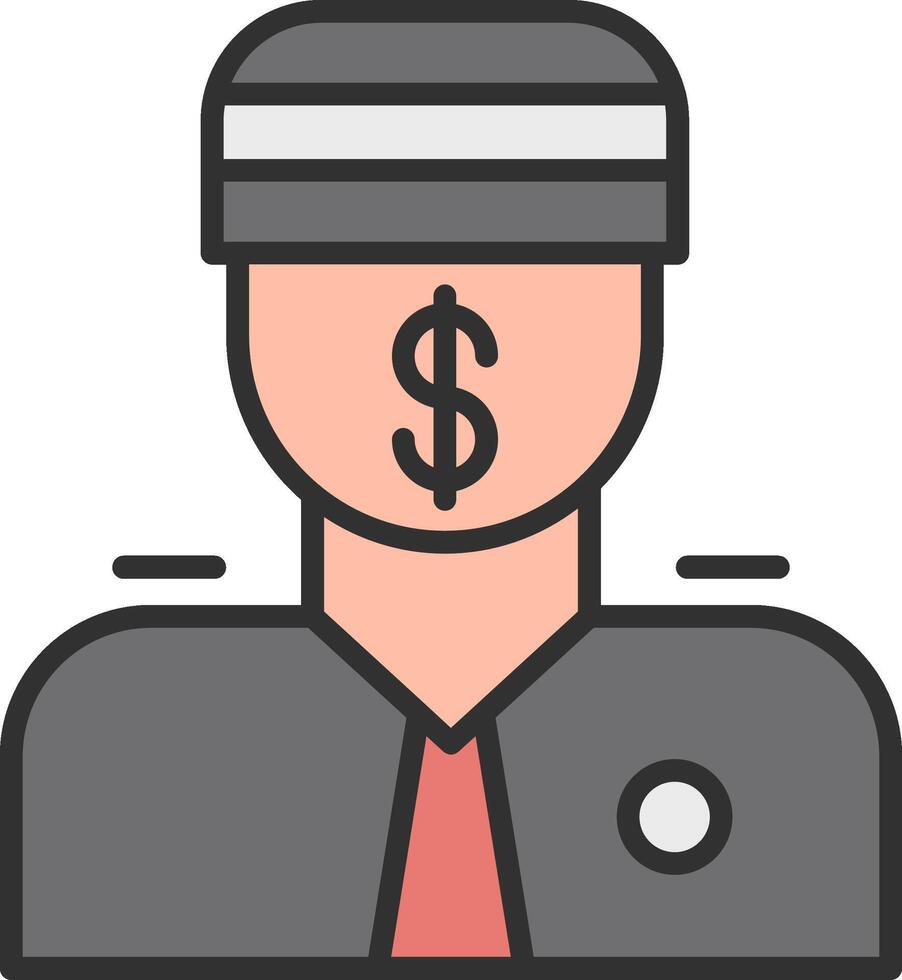 Bribe Line Filled Light Icon vector