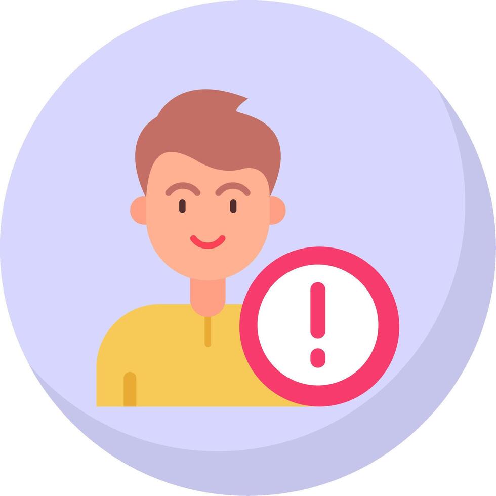 Error Glyph Flat Bubble Icon vector