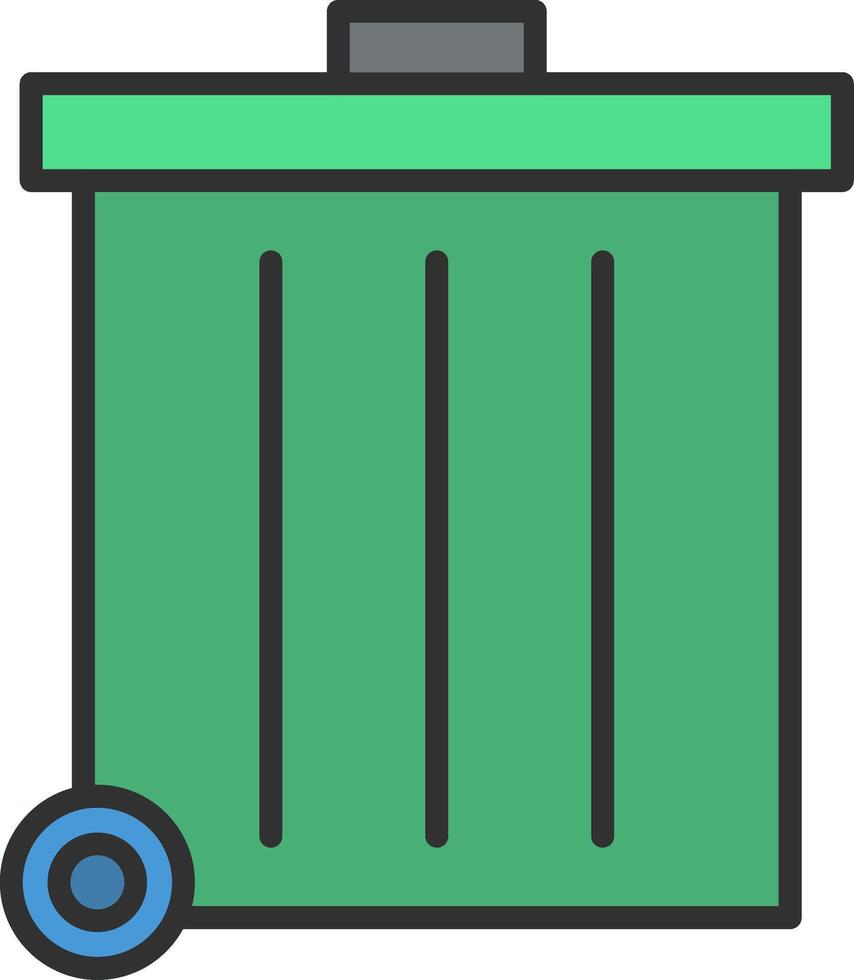 Refuse Line Filled Light Icon vector
