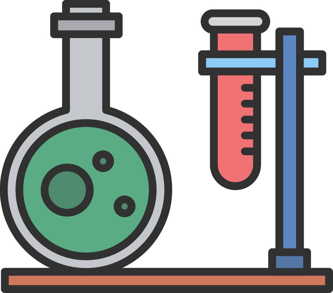 Lab Line Filled Light Icon vector