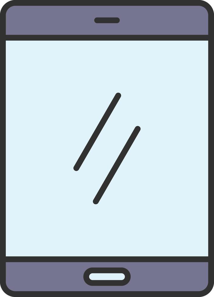 Smartphone Line Filled Light Icon vector
